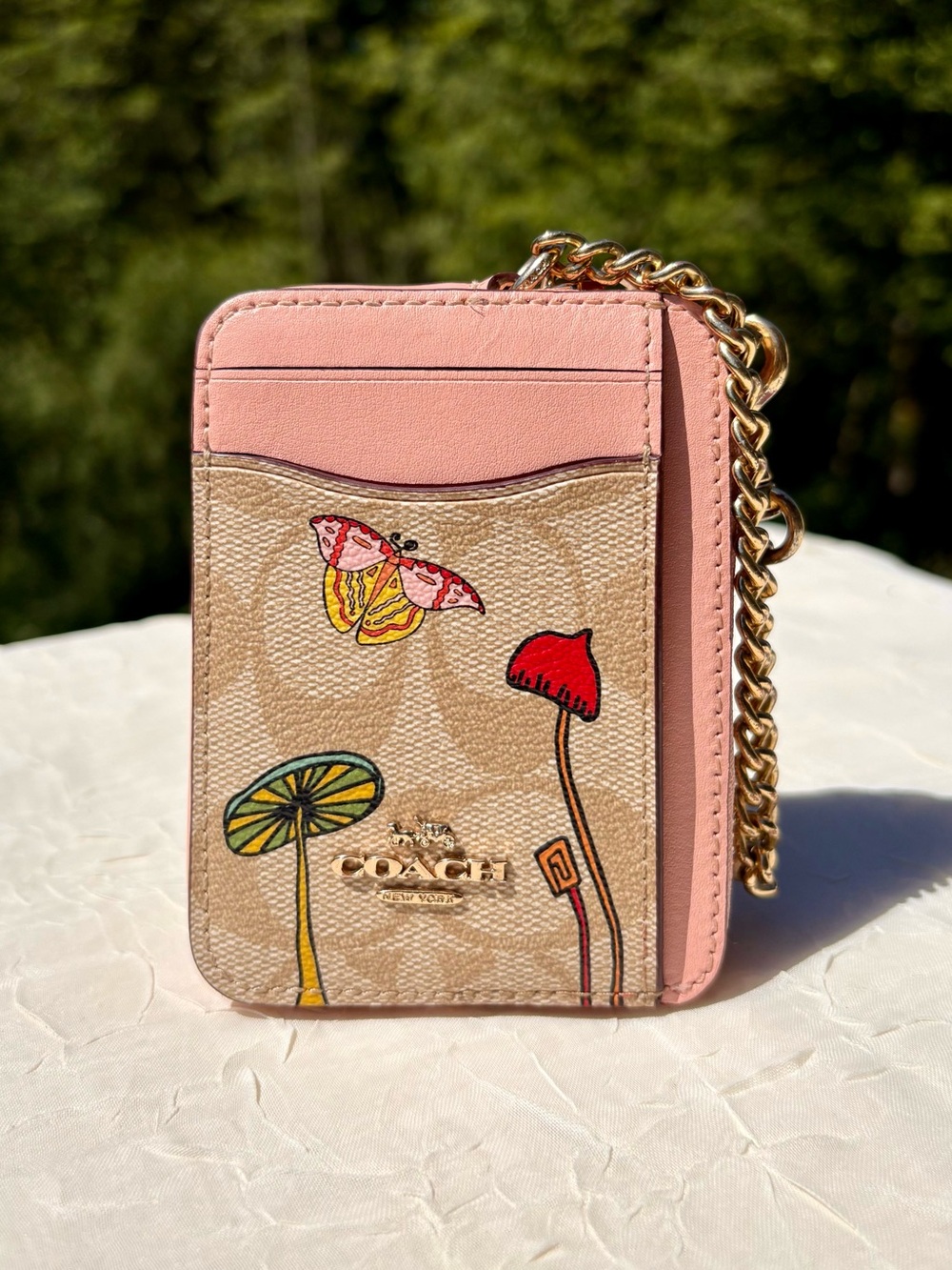COACH X OBSERVED BY US Zip Card Case In Signature Canvas CU403